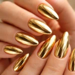 15 Gold Almond Nails Worth Trying