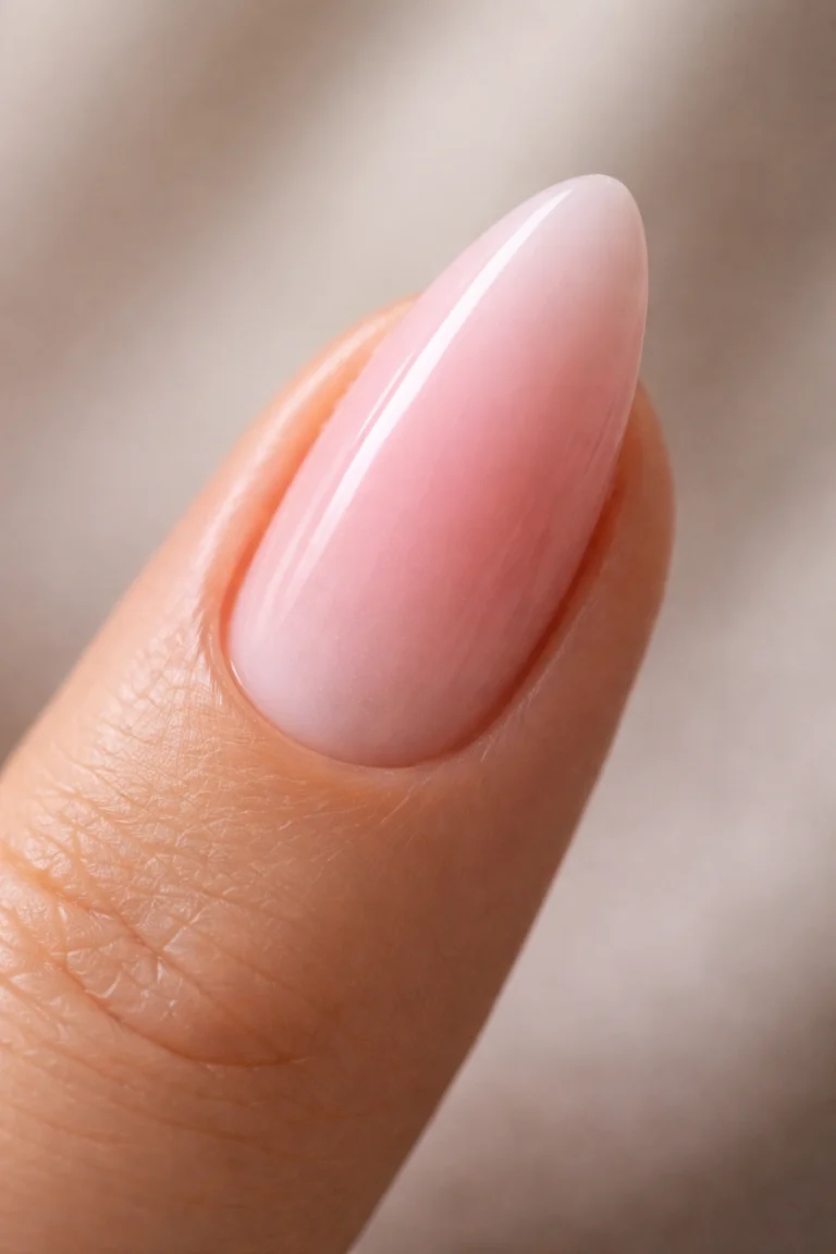 18 Pink Ombre Almond Nails for a Soft Blend
