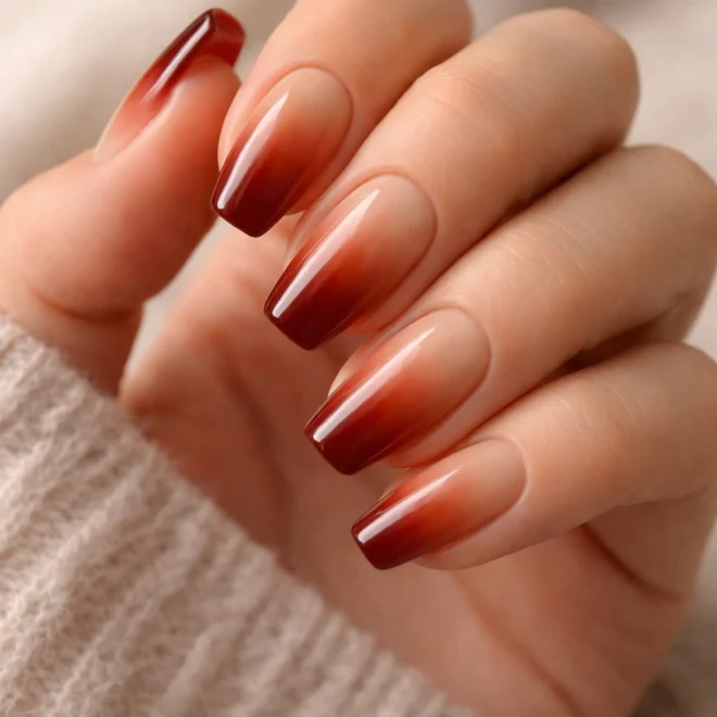 10 Auburn Nails for a Rich Warm Fall Shade