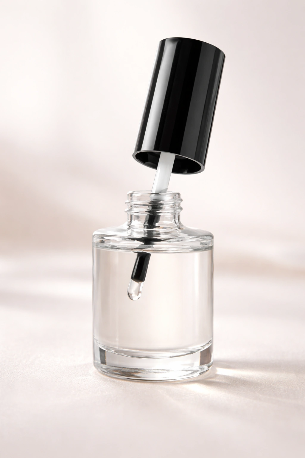 Base coat bottle on plain background