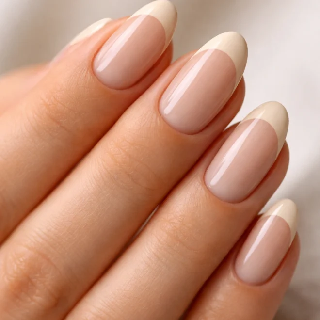 15 Short Beige Almond Nails That Look Expensive