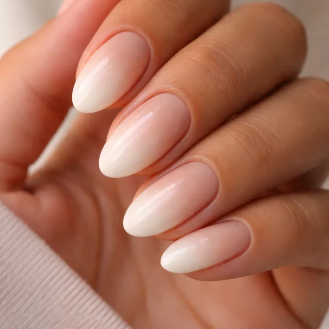 15 Short Ombre Almond Nails for Dip Powder