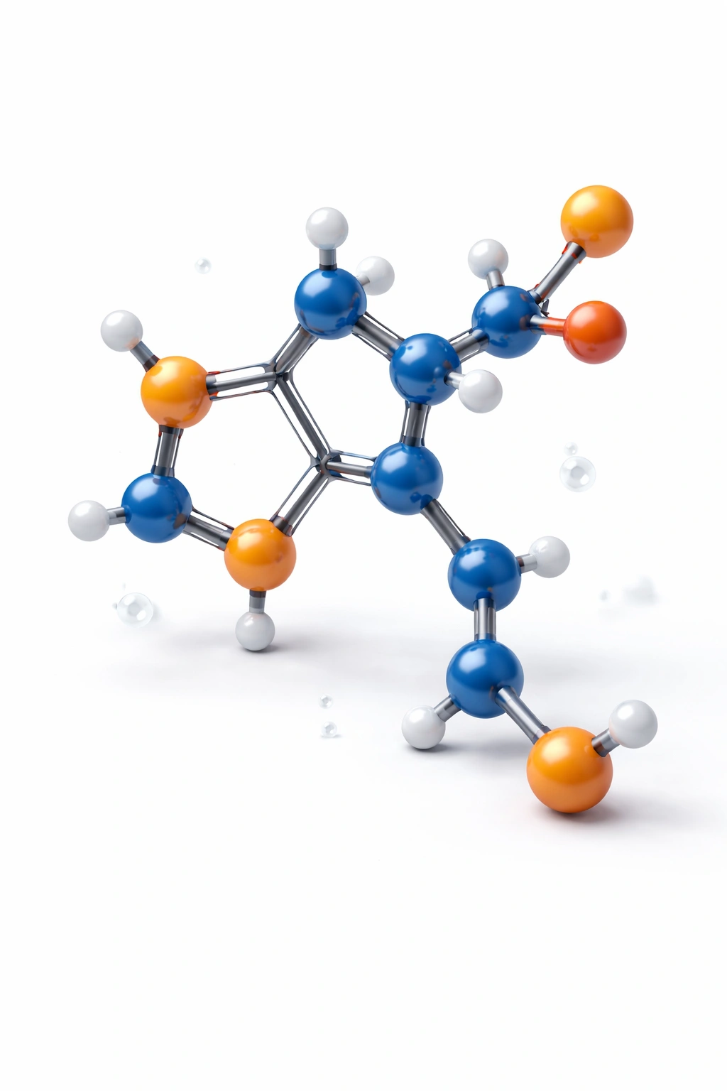 3D biotin molecule rendering for nails health