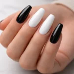 15 Black and White Ballerina Nails That Work