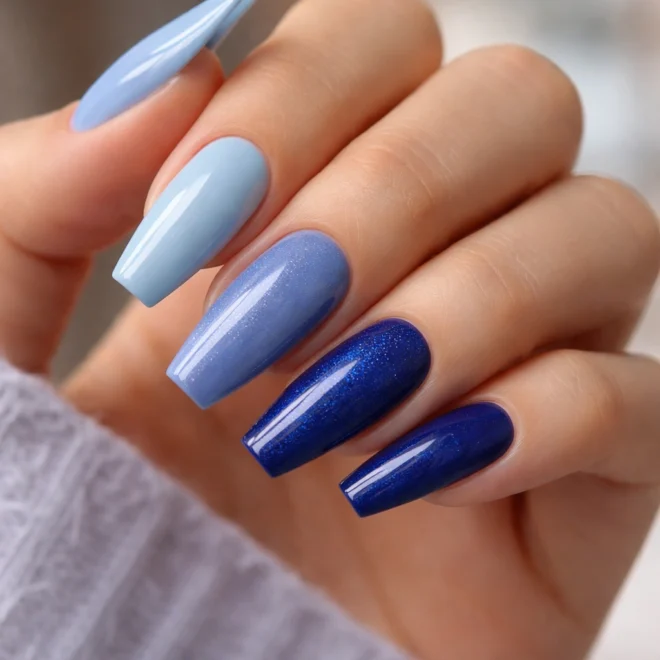 20 Blue Ballerina Nails From Baby to Navy