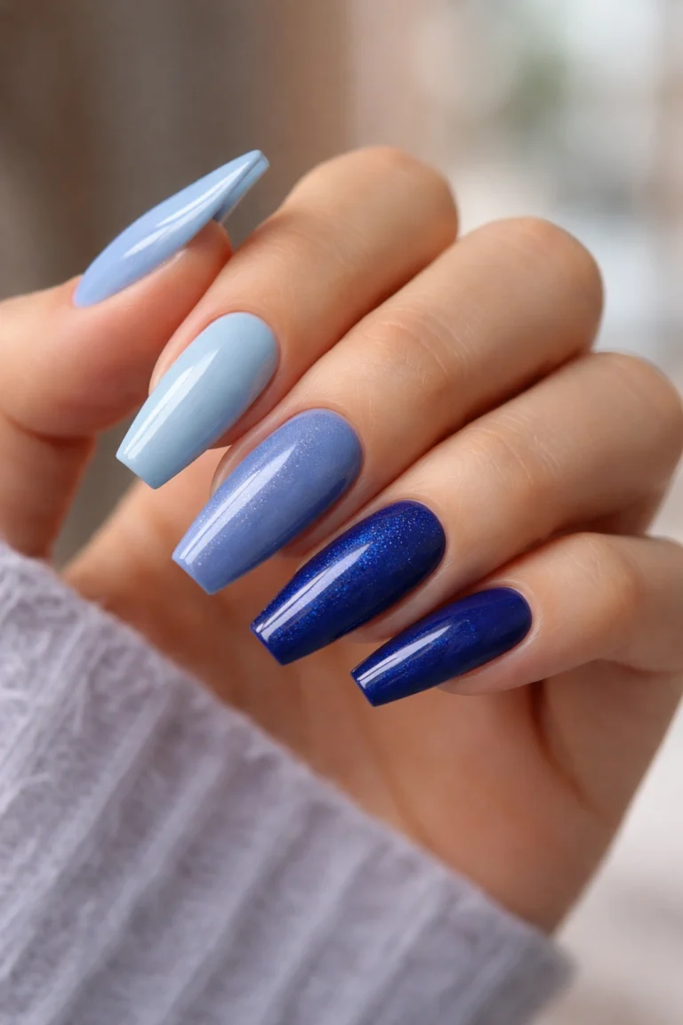 20 Blue Ballerina Nails From Baby to Navy