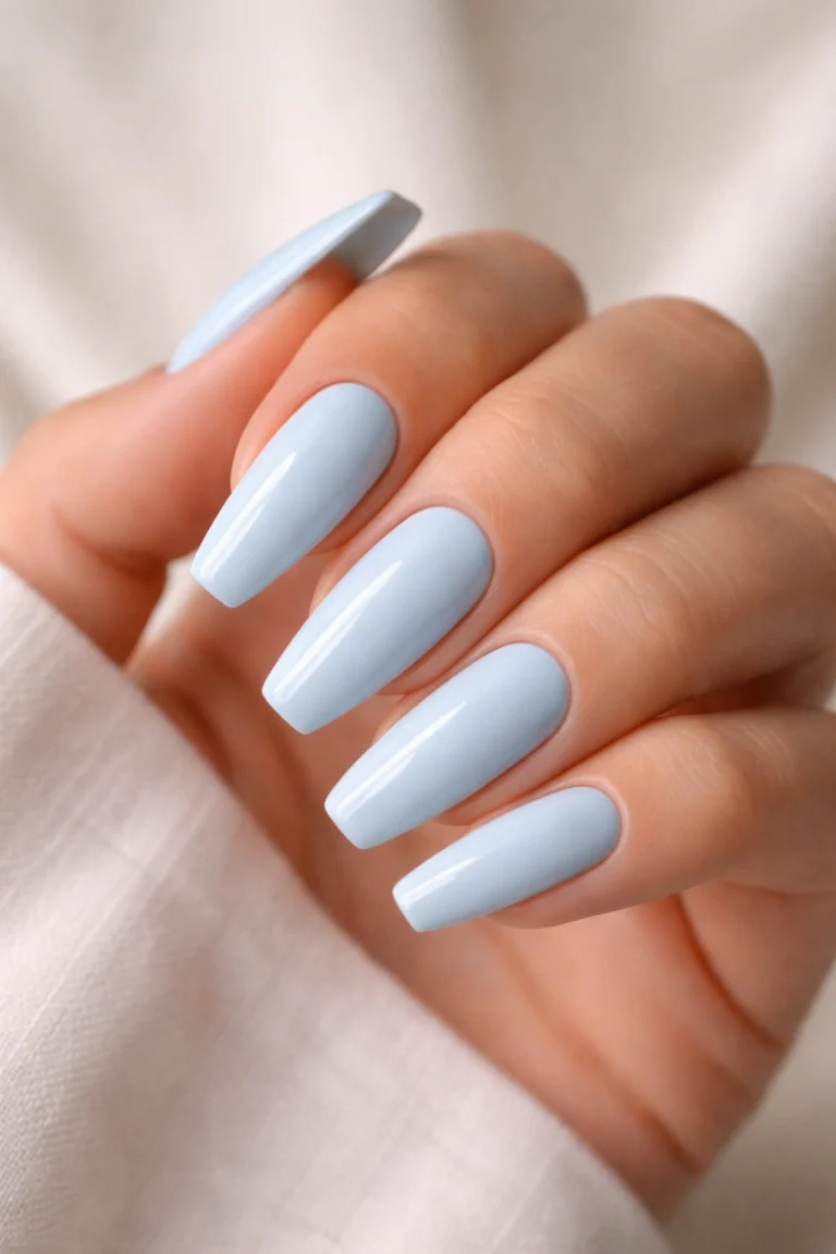 15 Baby Blue Ballerina Nails for a Soft Look