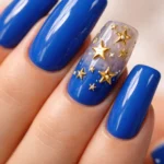 11 Blue Duck Nails With Charms