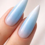 10 Baby Blue Stiletto Nail Ideas