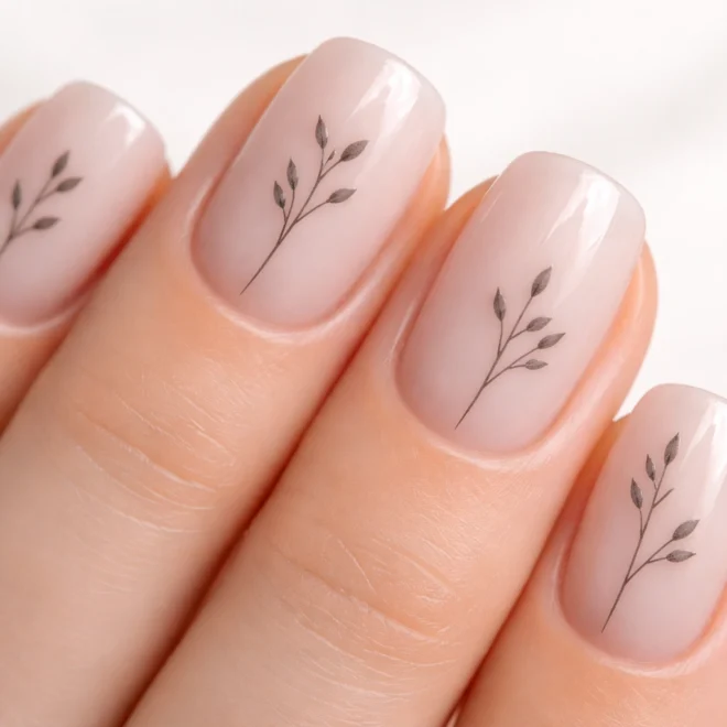 10 Short Squoval Line Art Nails That Look Chic