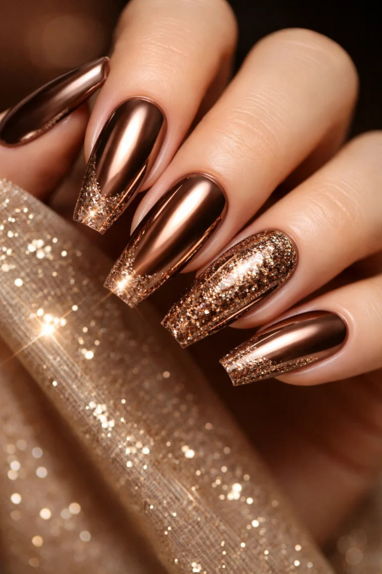 12 Bronze Chrome Nails for a Rich Metallic Look
