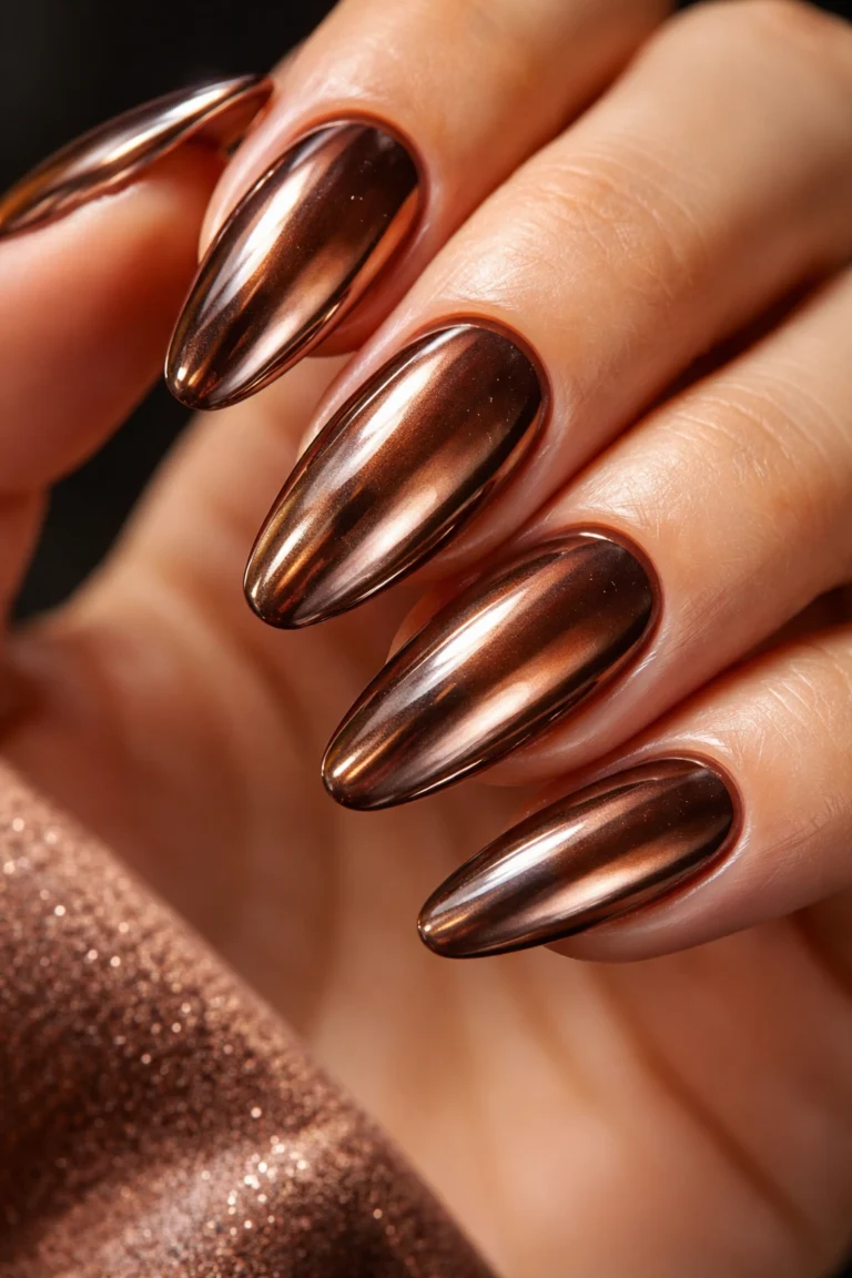 20 Brown Chrome Nails for a Chic Fall Look