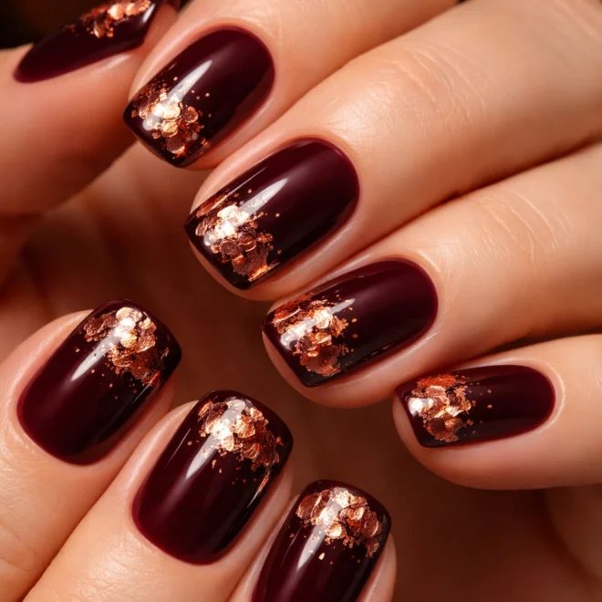 12 Moody Short Squoval Nails for Cold Weather