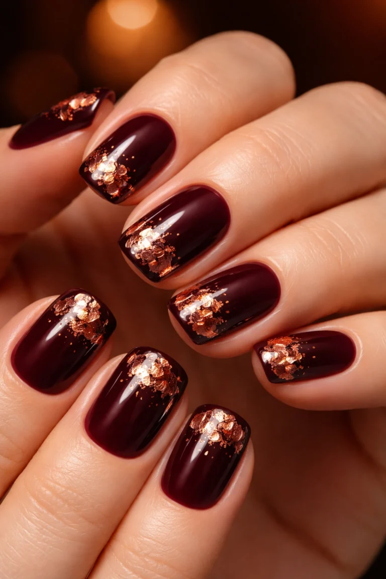 12 Moody Short Squoval Nails for Cold Weather
