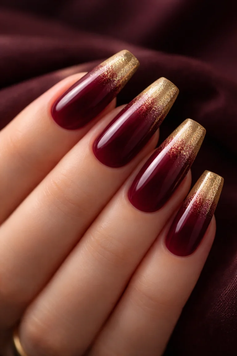 14 Ombre Coffin Nail Ideas for Medium Nails