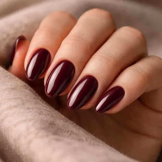15 Short Dark and Moody Almond Nails