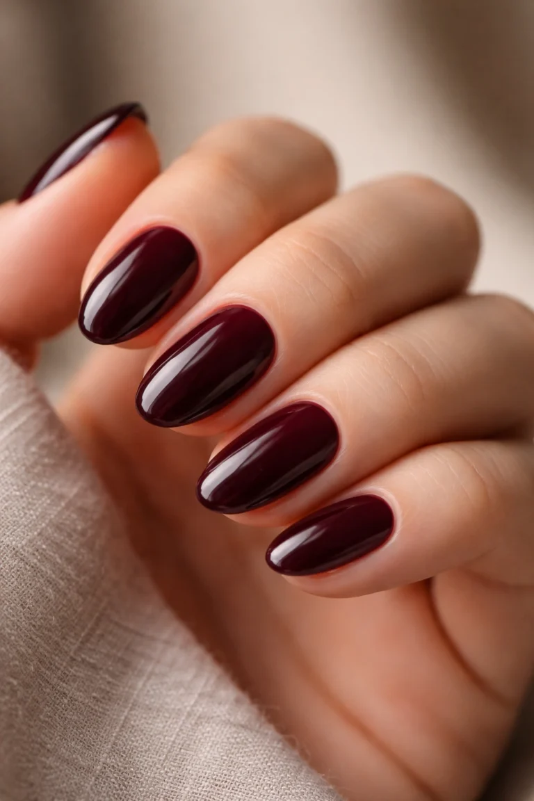 15 Very Short Dark-Toned Almond Nails
