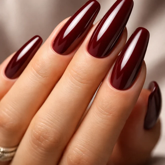 12 Dark Red Nail Ideas for a Moody Manicure
