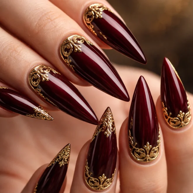 10 Goth Stiletto Nail Ideas