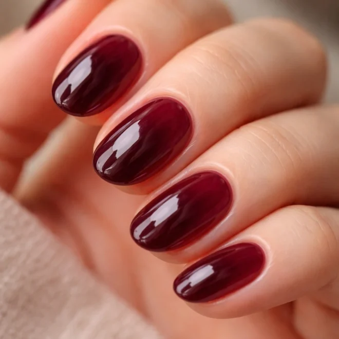 18 Dark Short Oval Nails for a Moody Vibe