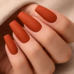 15 Warm-Toned Coffin Nails for Medium Nails