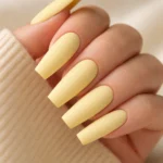 18 Yellow Coffin Nail Ideas for Long Nails