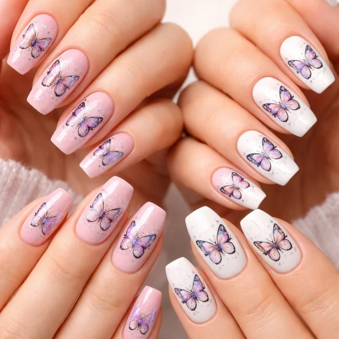 15+ Matching Butterfly Nails for Best Friends