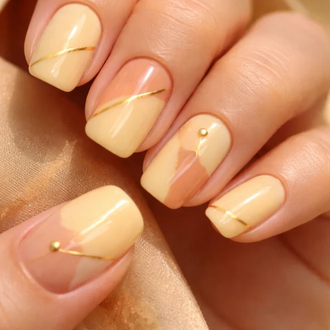 18 Warm Toned Short Squoval Acrylic Nail Ideas