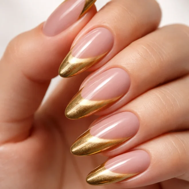 25 Stunning Gold French Tip Nails You Need to Try