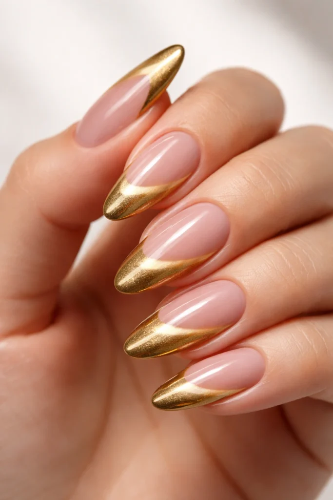 25 Stunning Gold French Tip Nails You Need to Try
