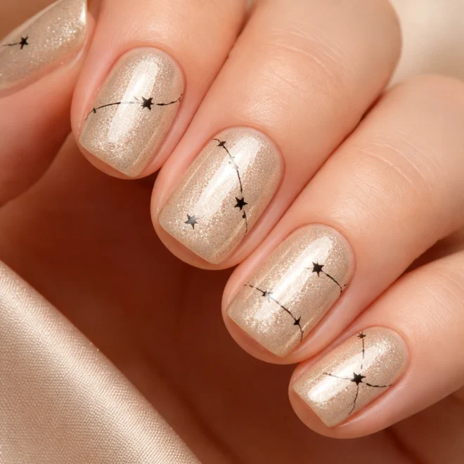 10 Short Squoval Star Nails That Are Adorable