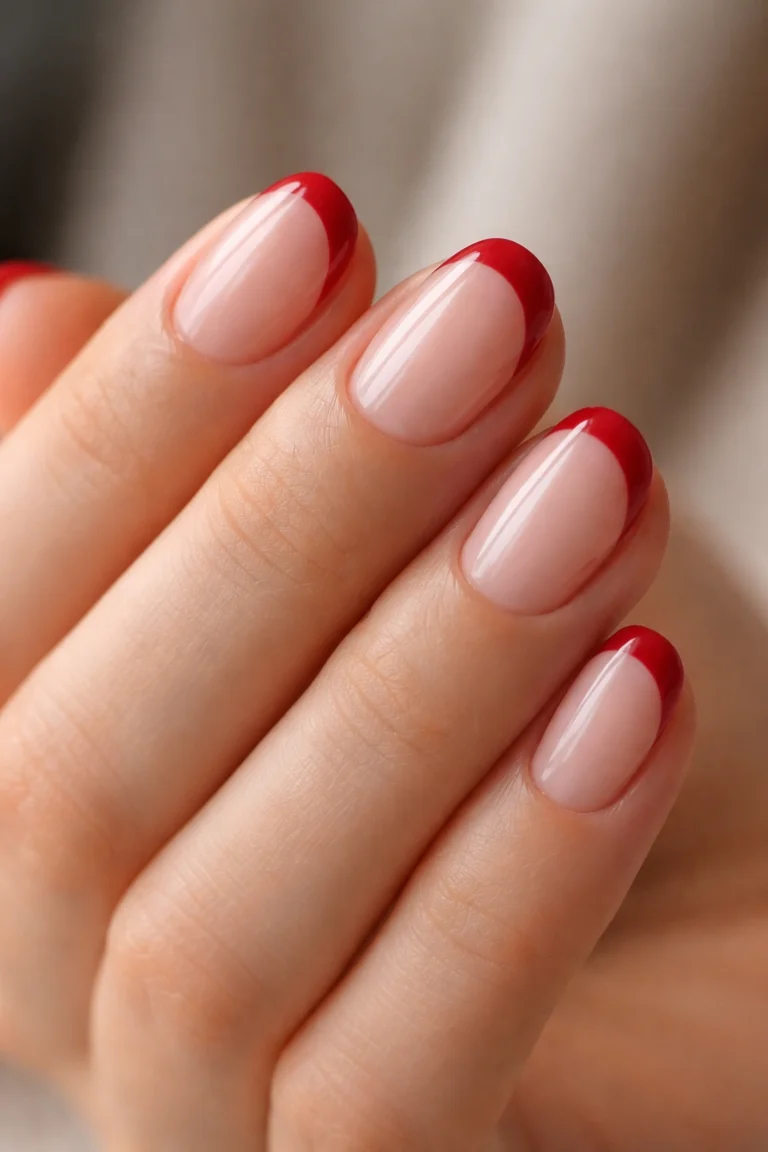 16 Colored French Tip Ideas for Short Oval Nails