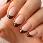 16 Short Brown French Tip Almond Nails to Try