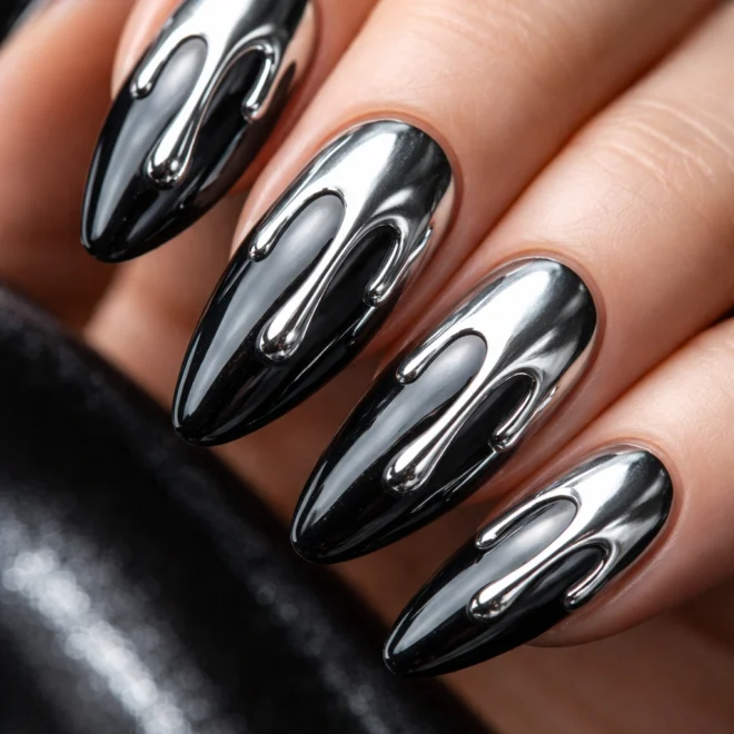15 Silver Chrome Nails for a Sleek Cool Finish