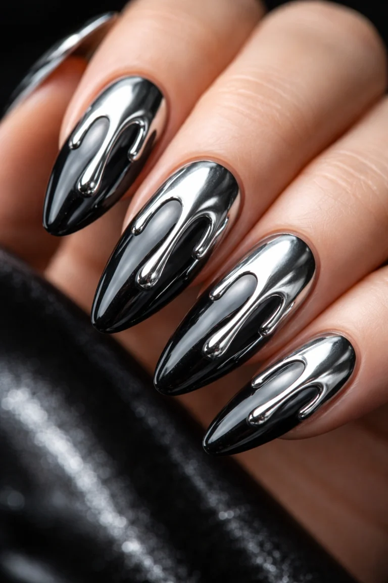 15 Silver Chrome Nails for a Sleek Cool Finish