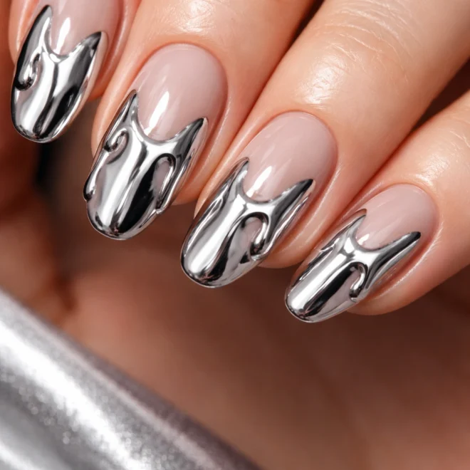 10 Drip Nail Art for a Melting Paint Effect