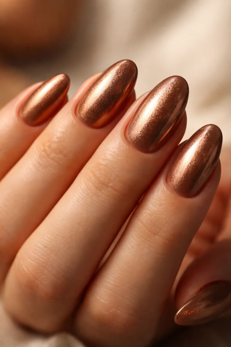 18 Short Brown Almond Nails for Any Skin Tone