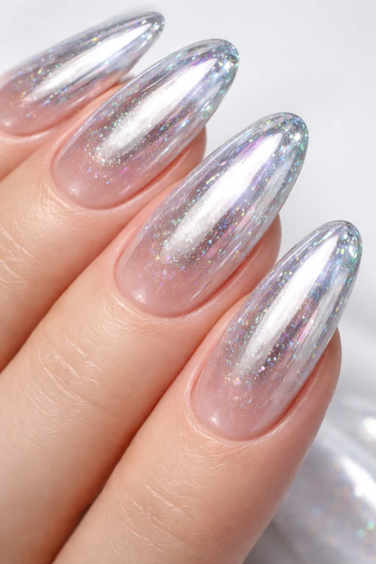 12 Long Oval Chrome Nails That Are Stunning