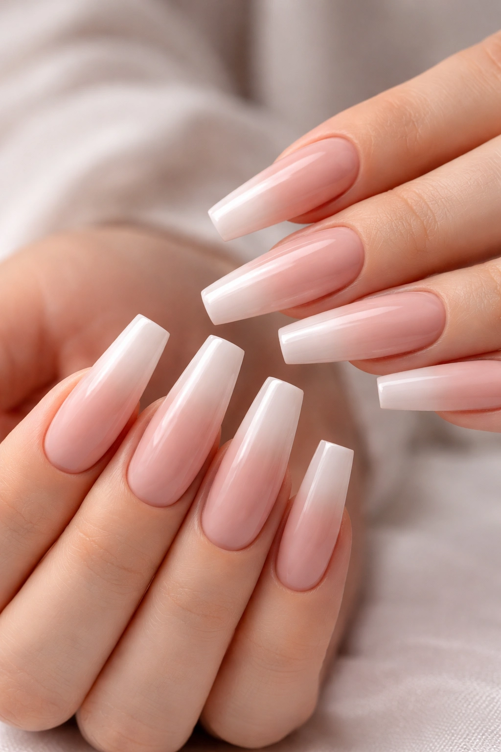 Coffin nails with flat squared-off tip