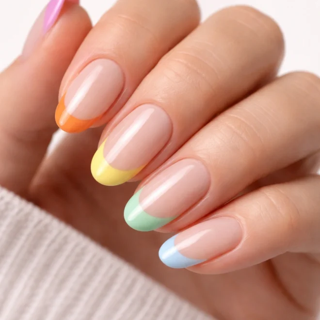 10 Colored French Tip Nails Ideas Worth Trying