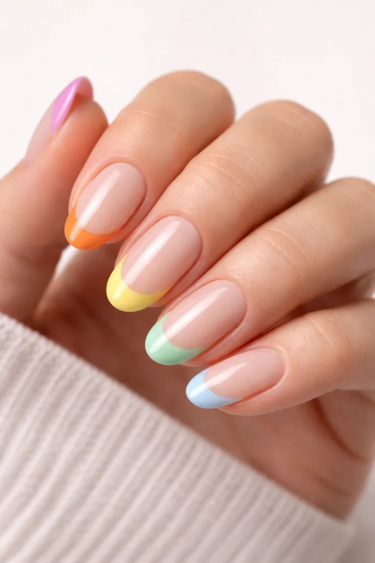 10 Colored French Tip Nails Ideas Worth Trying