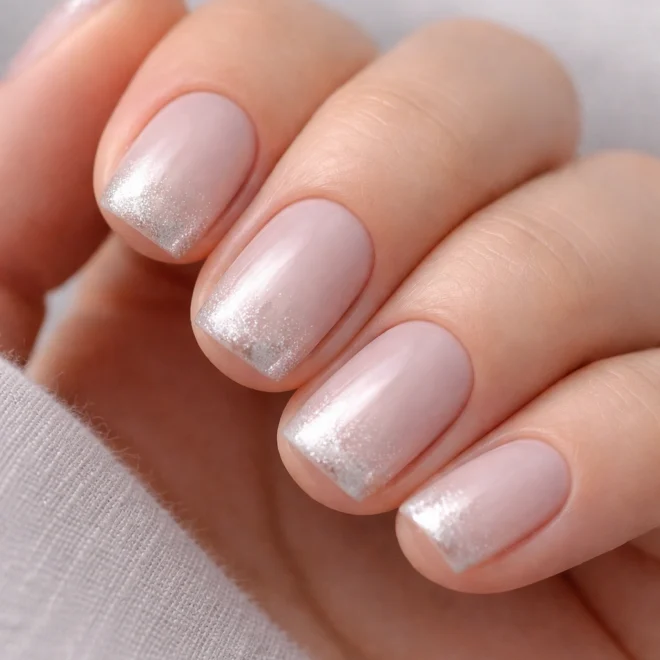 10 Short Squoval French Ombre Nails That Blend
