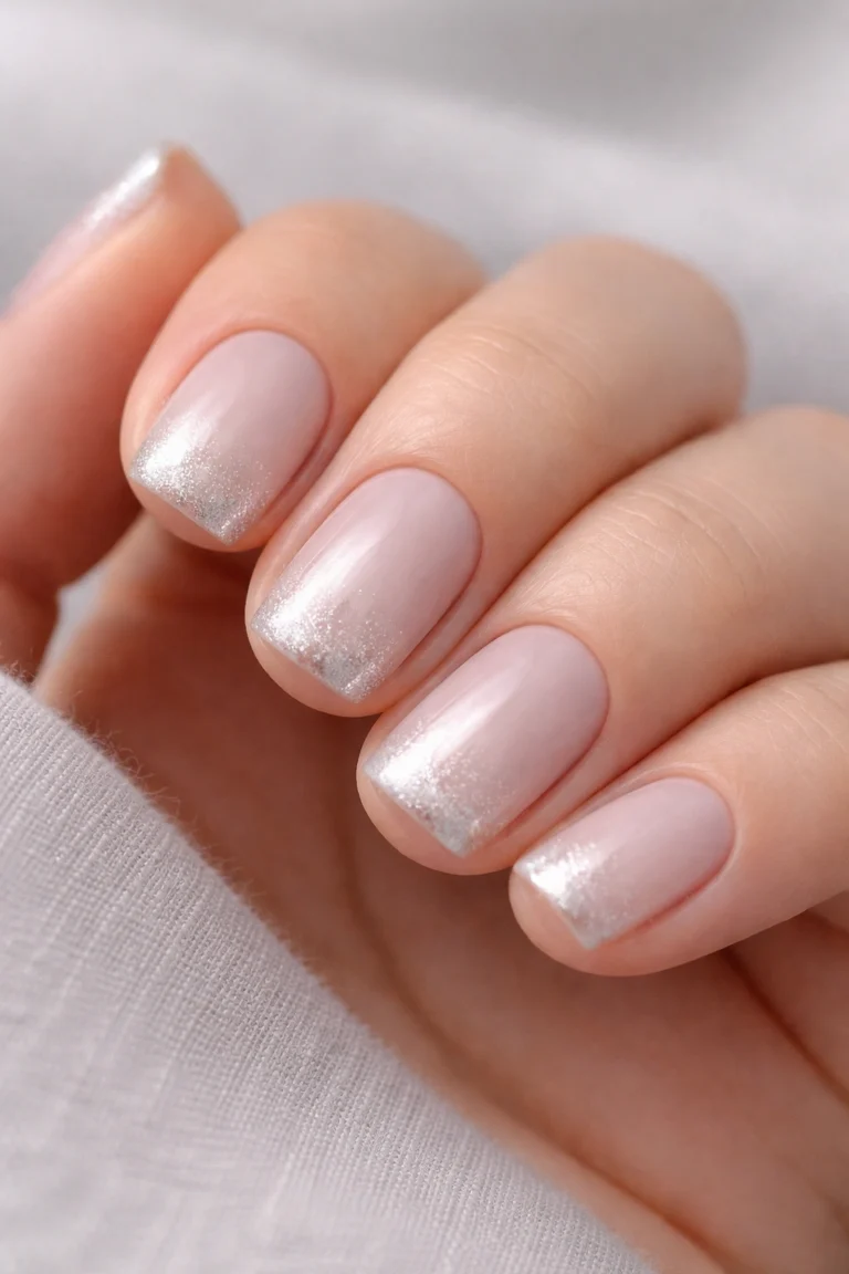 10 Short Squoval French Ombre Nails That Blend