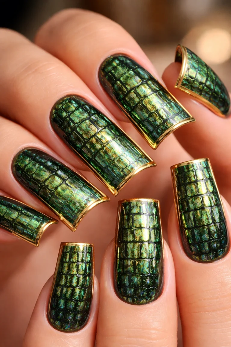 14 Croc Print Duck Nail Ideas