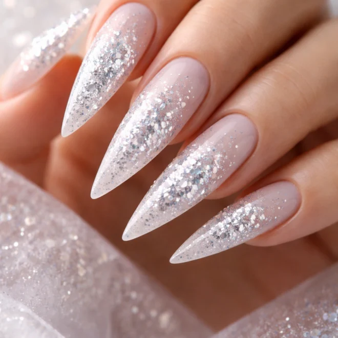10 Frosty Stiletto Nail Ideas