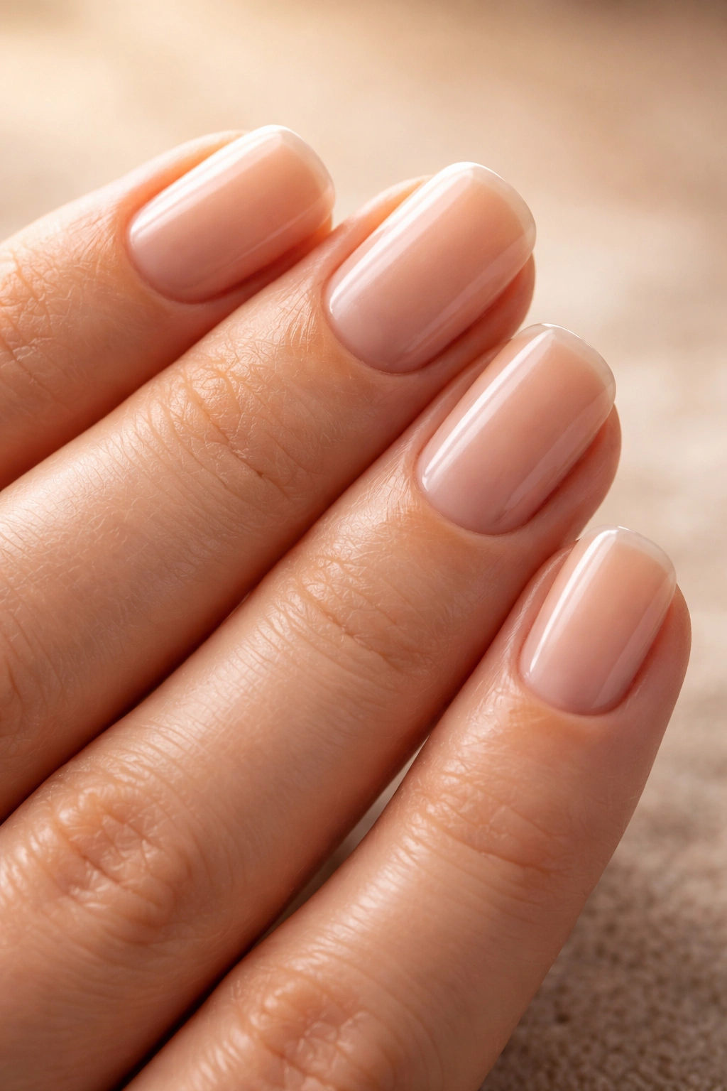 Hands with pushed-back cuticles and clean cuticle lines