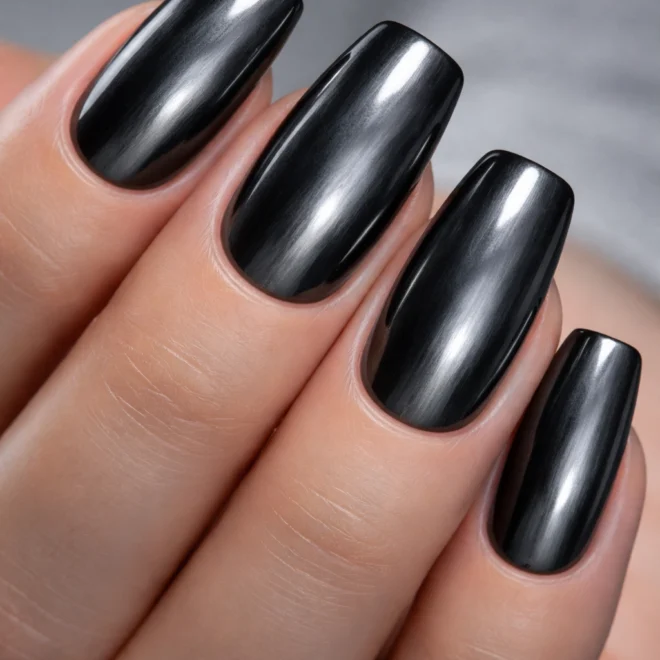 10 Dark Chrome Nails for a Moody Statement