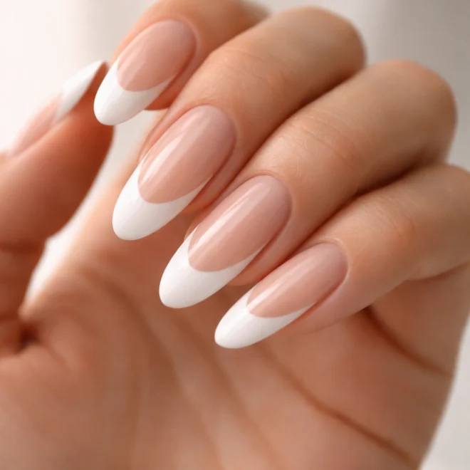 12 French Tip Long Oval Nails That Look Classy