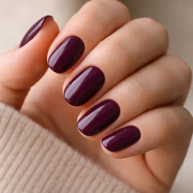 15 Fun Purple Short Oval Nails