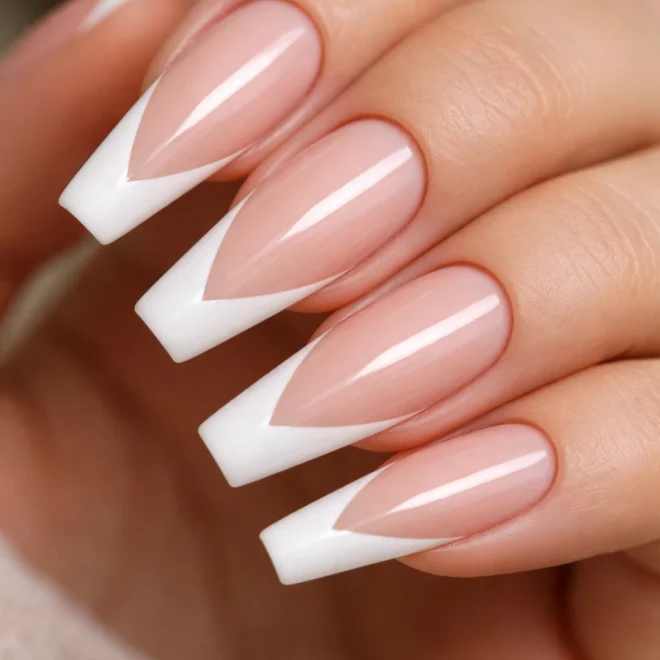 15 White French Tip Ballerina Nails That Work